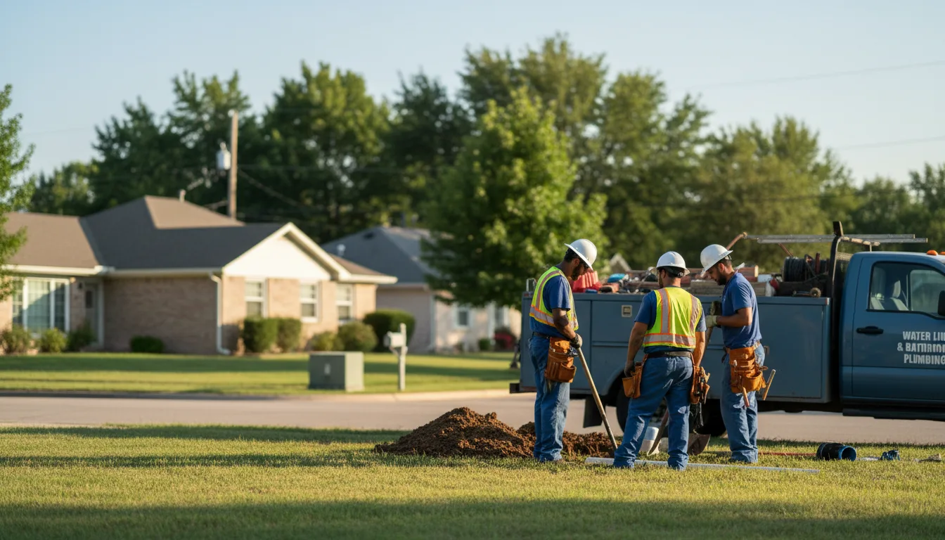 Residential water line and bathroom plumbing service in Peckville, PA